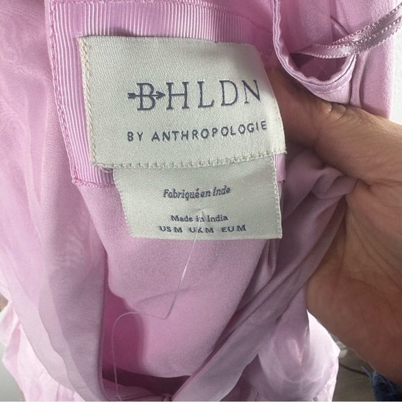 BHLDN Kendall High-Neck Scarf Floral Organza Maxi Dress Medium NEW Formal Event - Picture 10 of 15